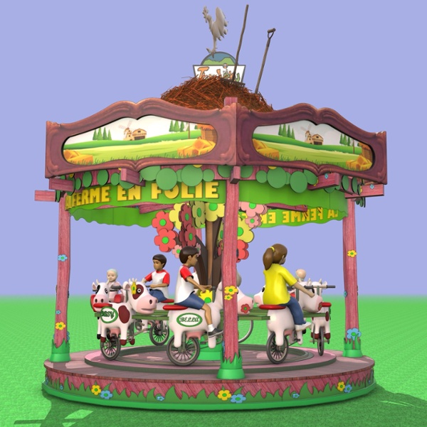 Carrousel Th&egrave;me Ferme 1