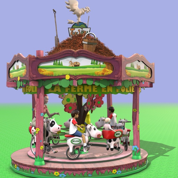 Carrousel Th&egrave;me Ferme 2
